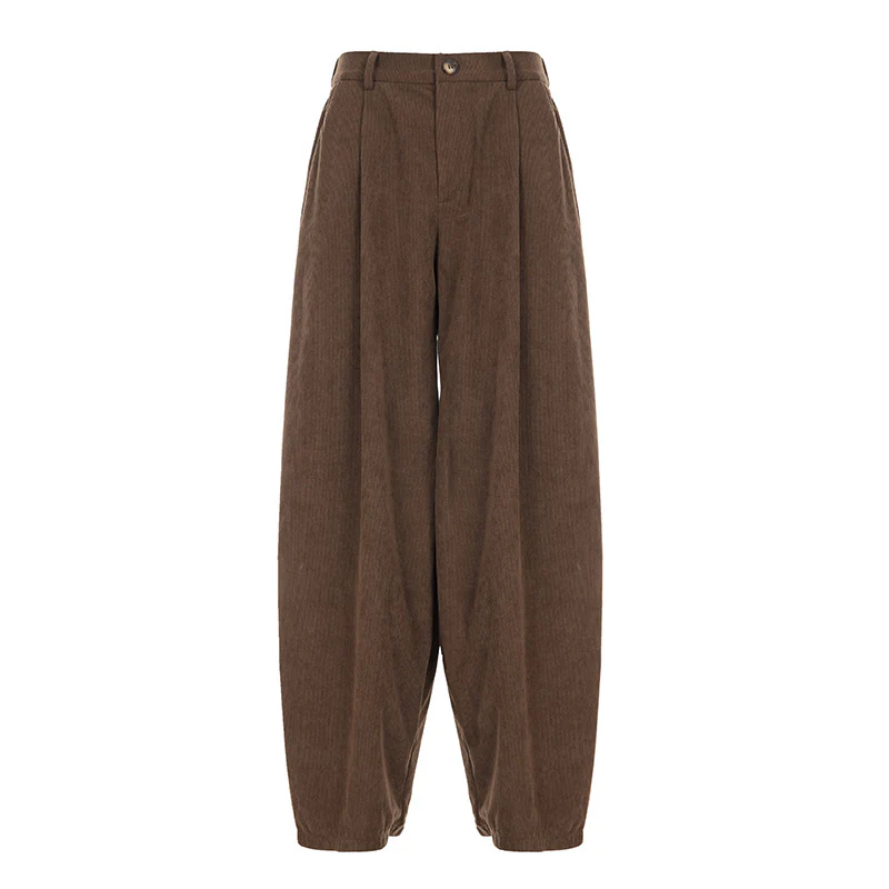 Damen weite Cordhose mit Falten Heidi-Mode - Image 7