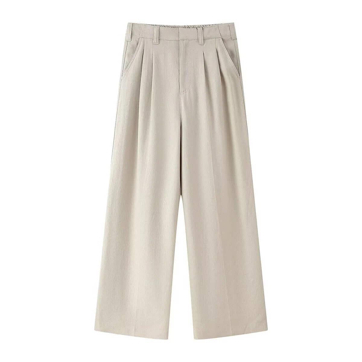 Damen weit High-Waist Hose mit eleganter Faltenlegung und komfortablem Schnitt R&B - Image 7