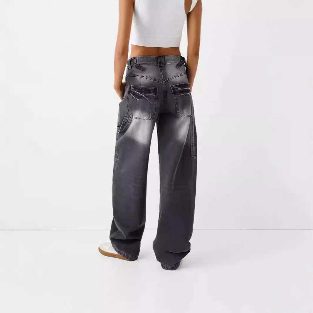 Damen weite High-Waist Jeans mit elegantem Schnitt und lässigem Design R&B - Image 3