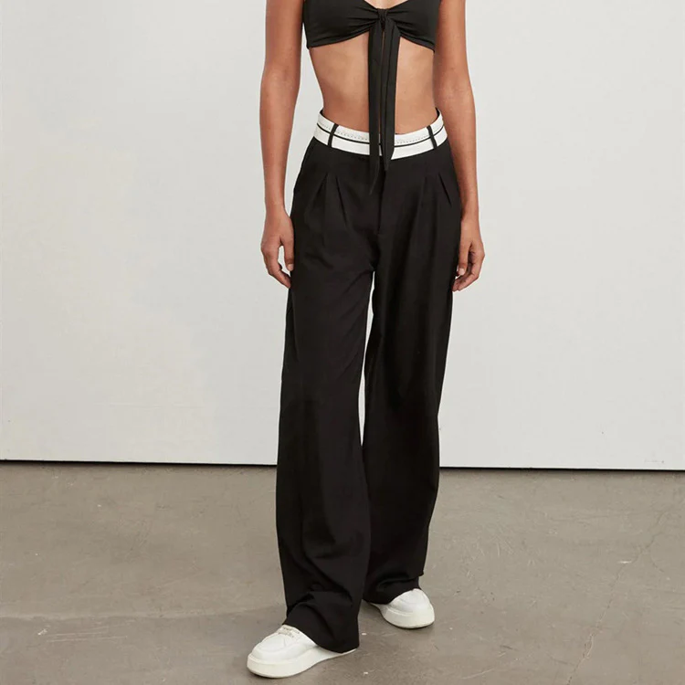 Damen weite Hochbundhose mit eleganten Falten R&B - Image 7
