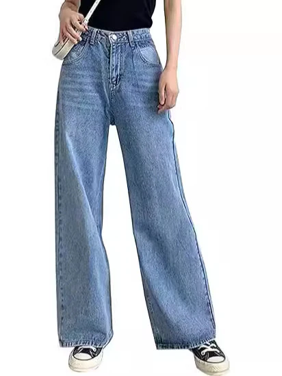 Damen weite Hochtaillen-Jeans mit komfortablem Sitz und lässigem Stil R&B - Image 6