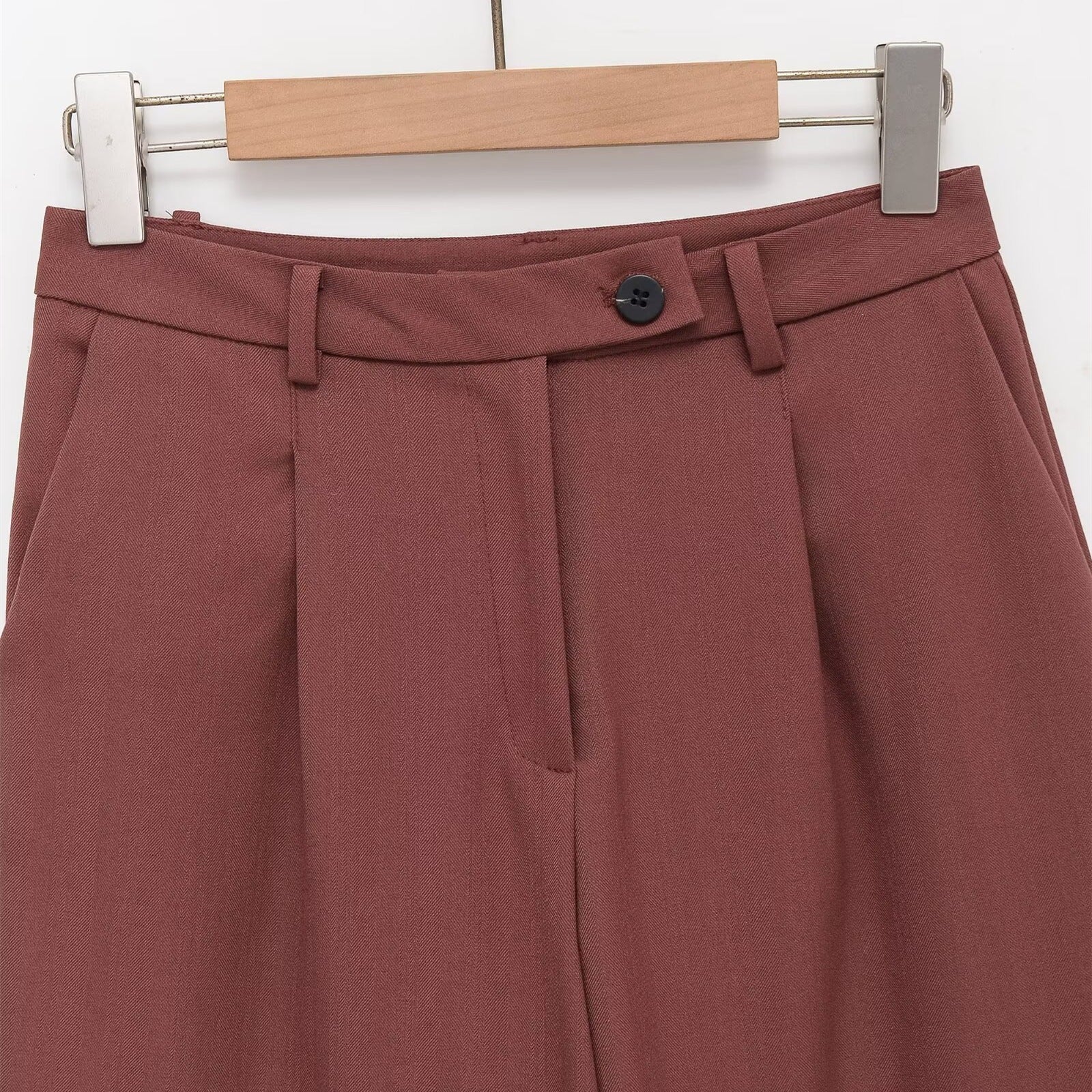 Damen weite Hochbund-Shorts mit eleganter Faltenlegung R&B - Image 3