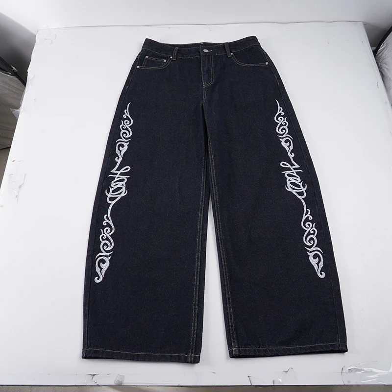 Damen weite Jeans mit kunstvollem Stickmuster R&B - Image 7