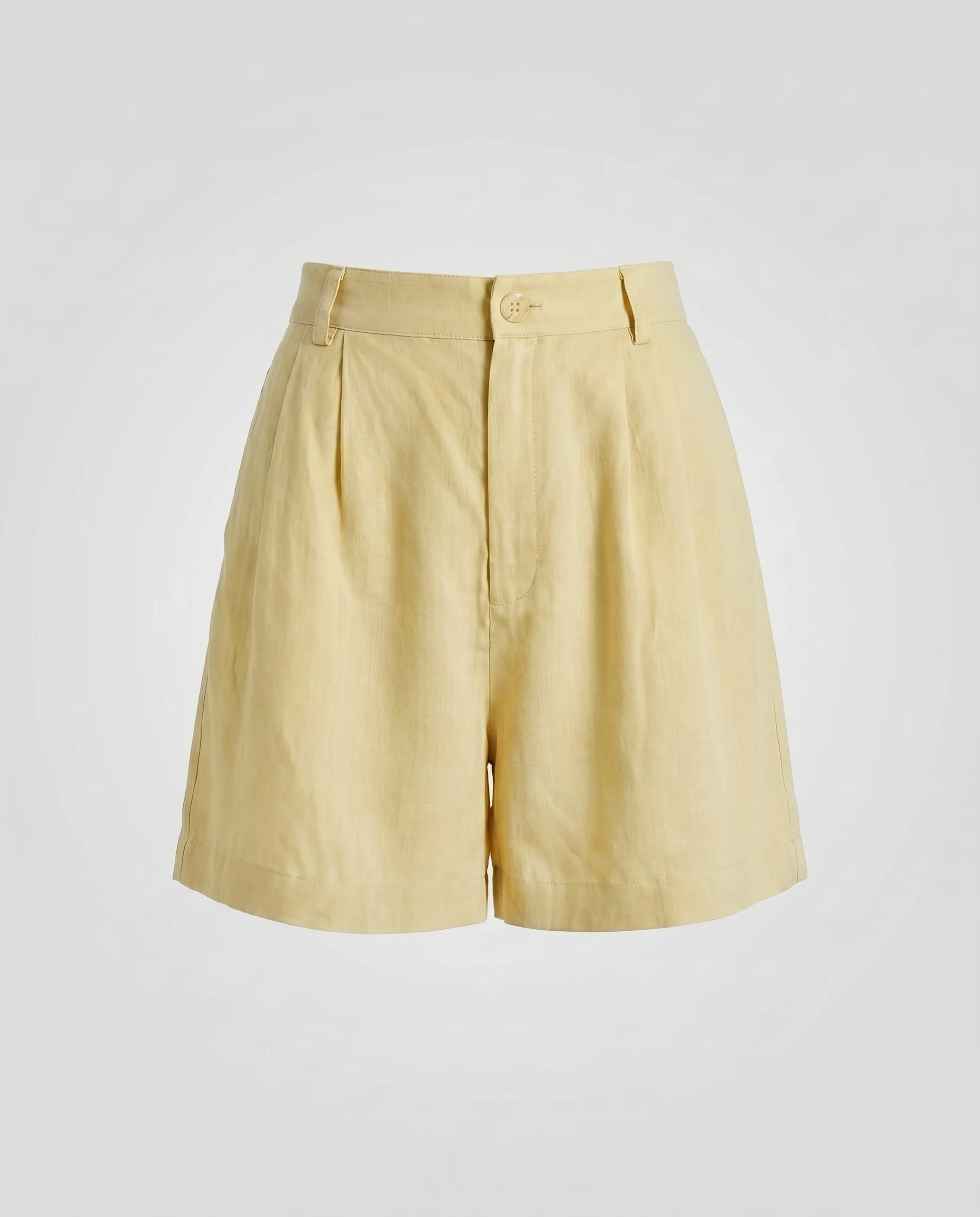 Damen weite Leinen-Shorts mit elastischem Bund und klassischen Falten - Image 5