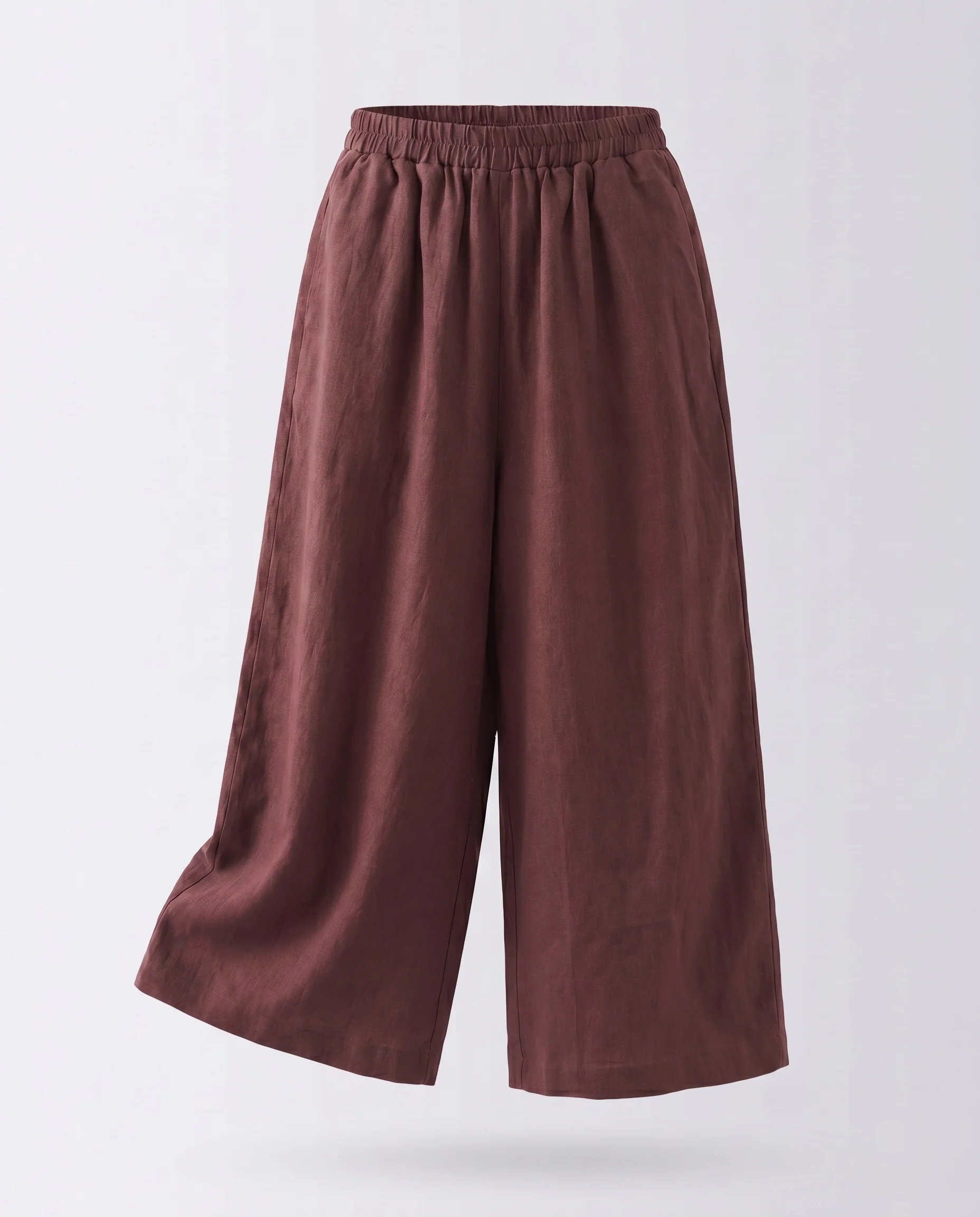 Damen weite Leinenhose mit elastischem Bund und minimalistischen Details - Image 6