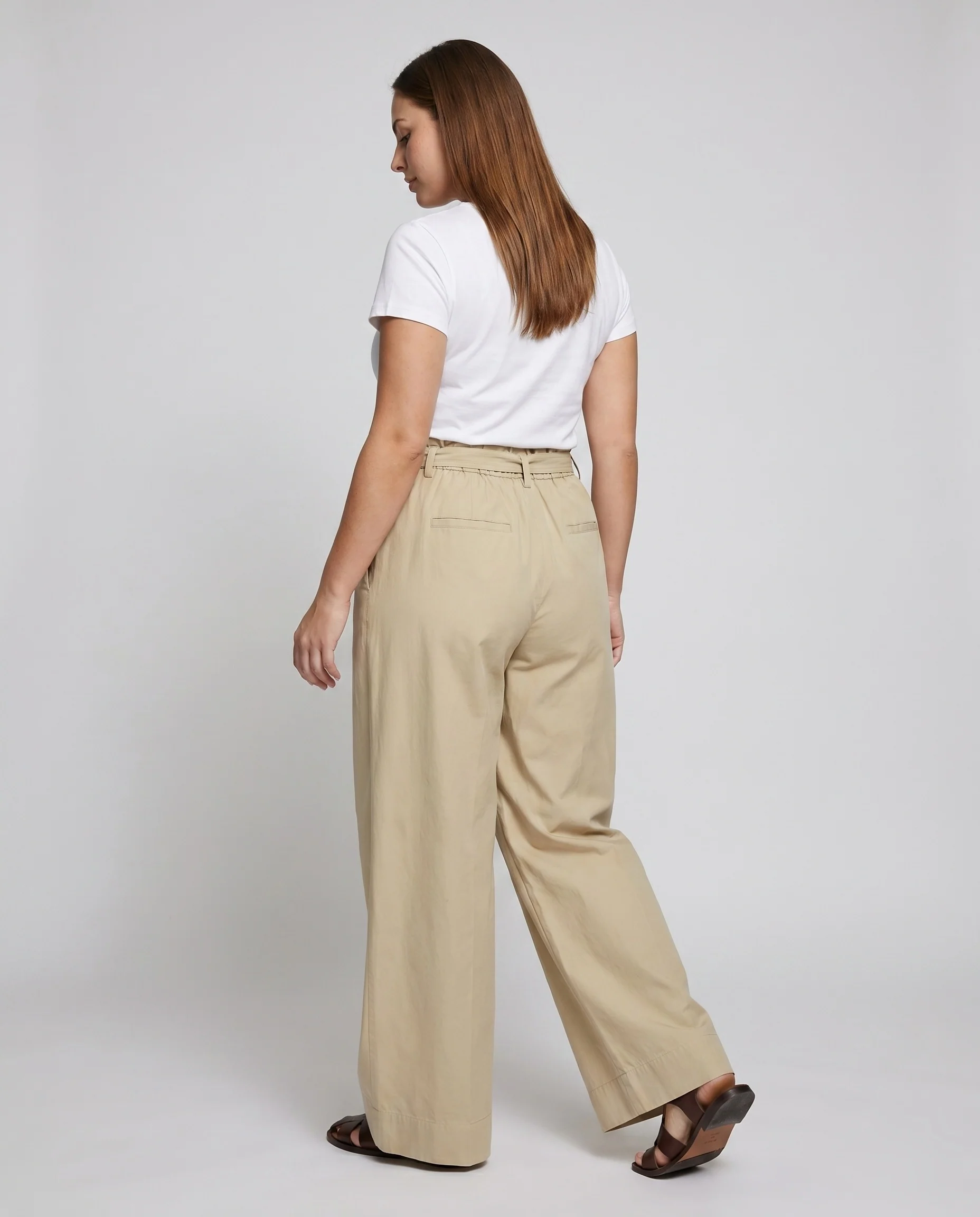 Damen weite Leinenhose mit elastischem Bund und praktischen Taschen - Image 4