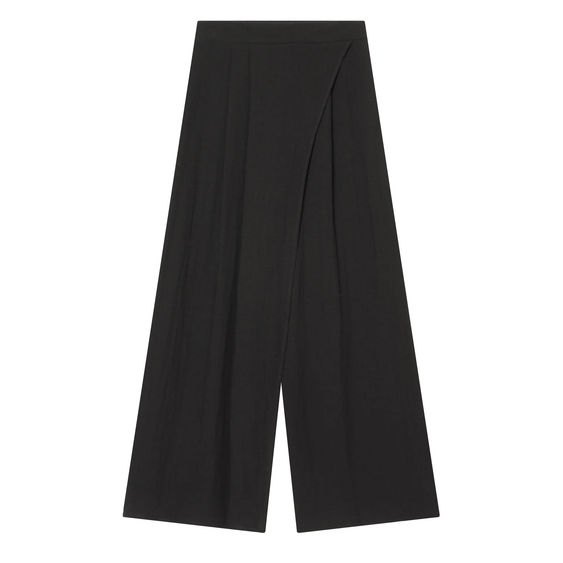 Damenweite Palazzo-Hose mit asymmetrischem Schnitt und elastischem Bund R&B - Image 2