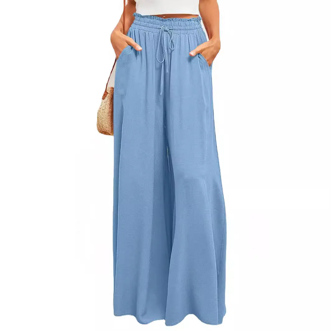 Damen Weite Palazzo-Hose mit elastischem Bund und praktischen Taschen R&B - Image 5