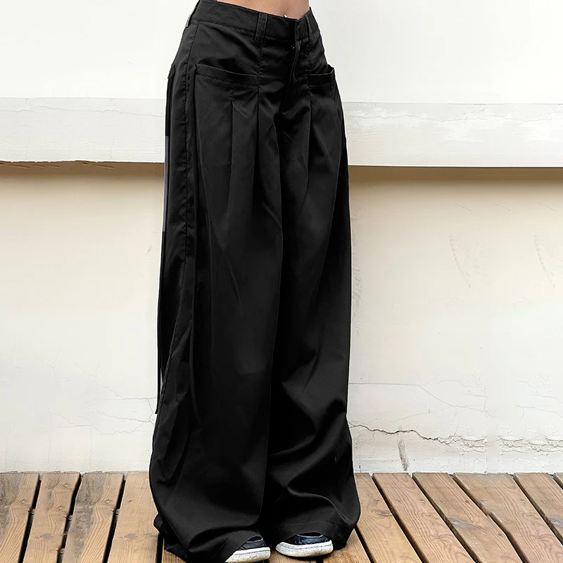 Damen weite Palazzo-Hose mit eleganten Falten und hohem Taillenbund Heidi-Mode - Image 4