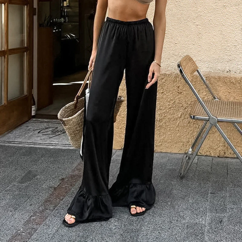 Damen Weite Palazzohosen mit voluminösen Säumen R&B - Image 6