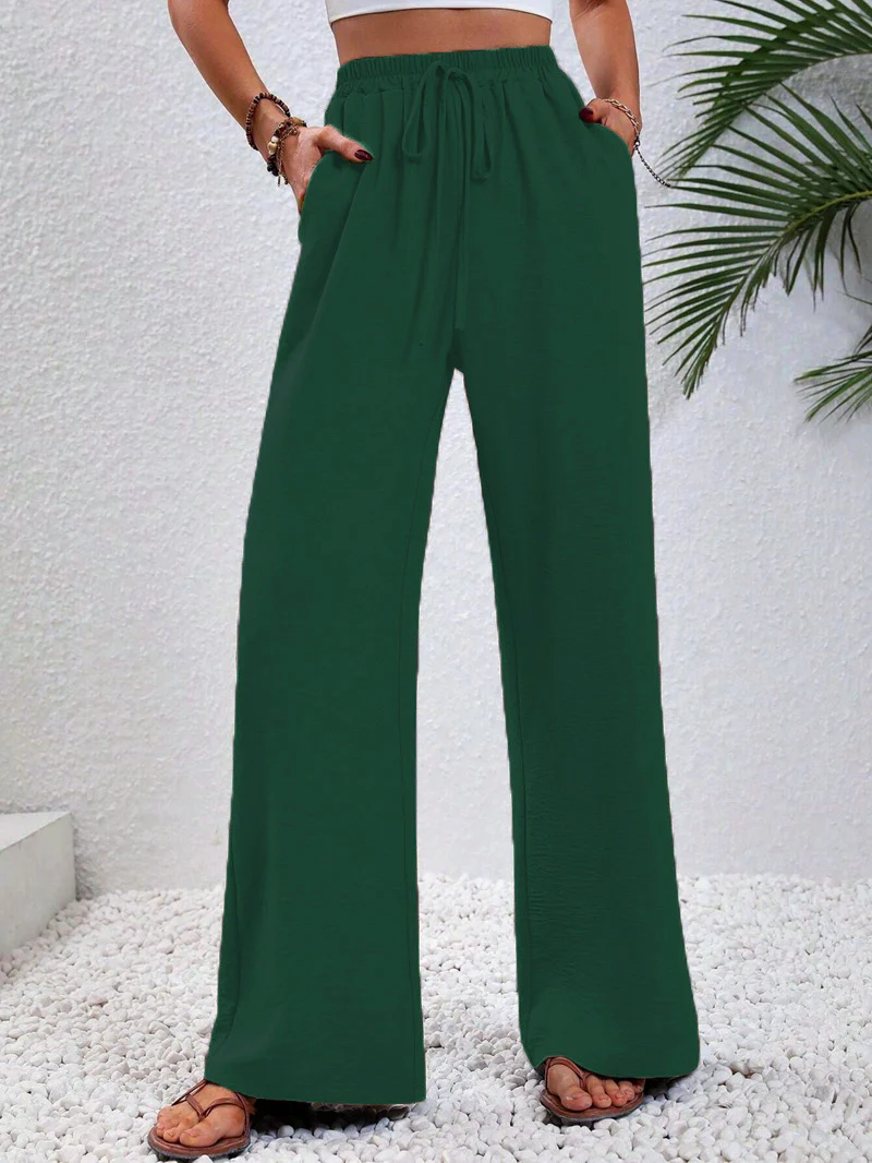 Damen Weite Sommerhose mit elastischem Bund und Taschen R&B - Image 4