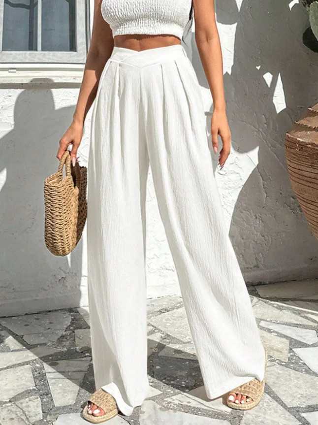 Damen weite Stoffhose mit eleganter Bundfaltenführung R&B - Image 6