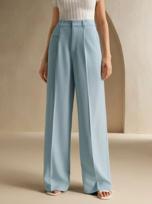 Damen Weite und elegante Anzughose mit hohen Bund R&B - Image 15