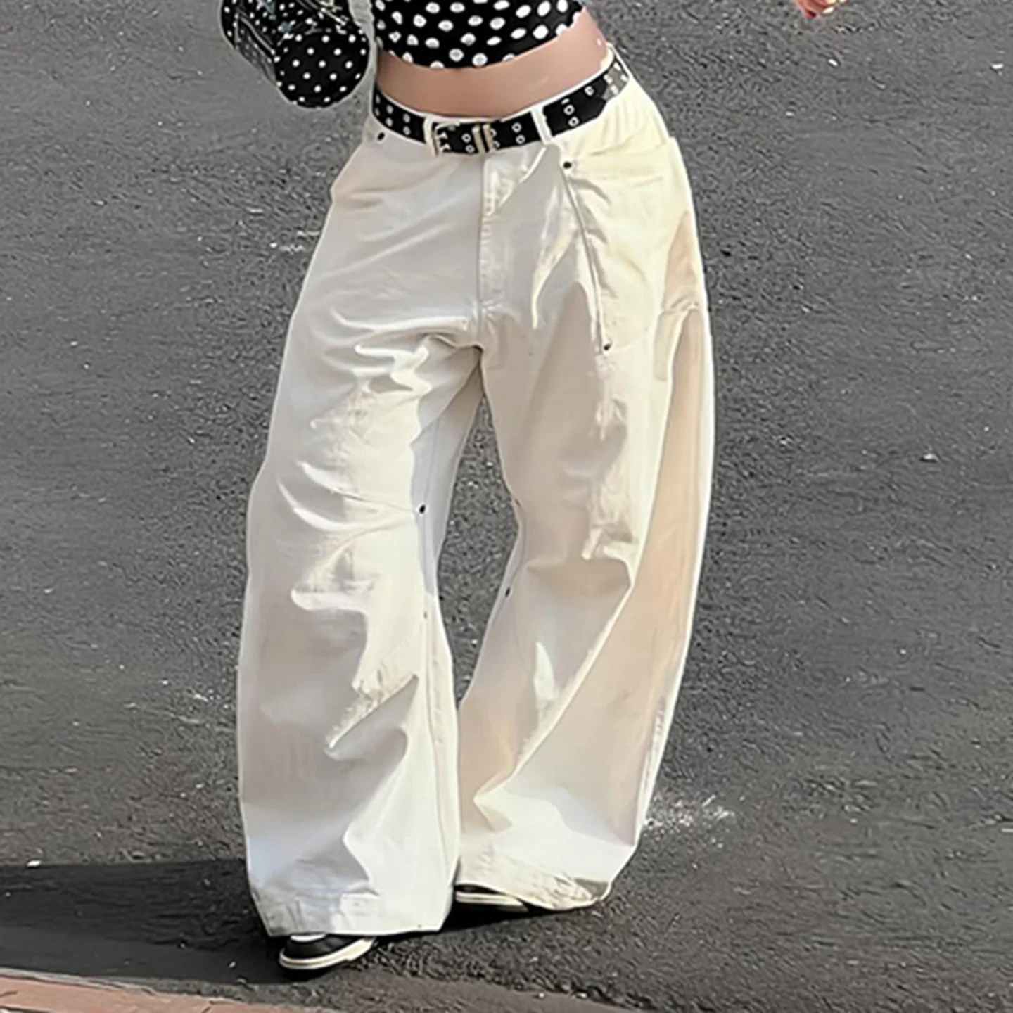Damen weite Utility-Hose mit praktischen Seitentaschen und trendiger Silhouette R&B - Image 3