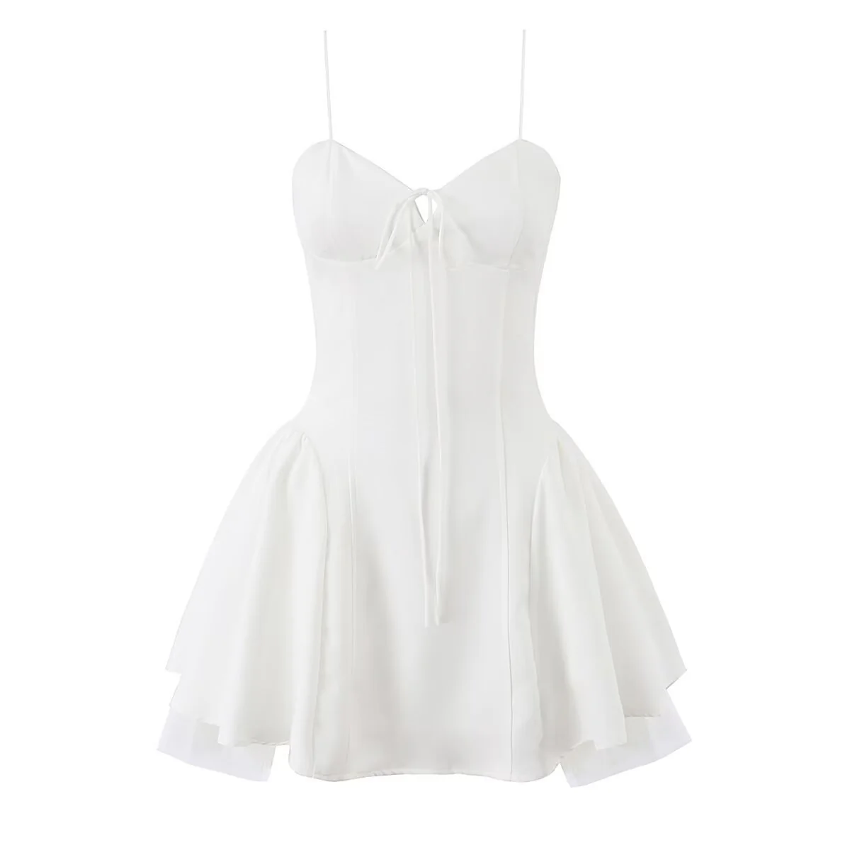 Damen Wickelkleid mit eleganter Schleifenverzierung und voluminösem Rock R&B