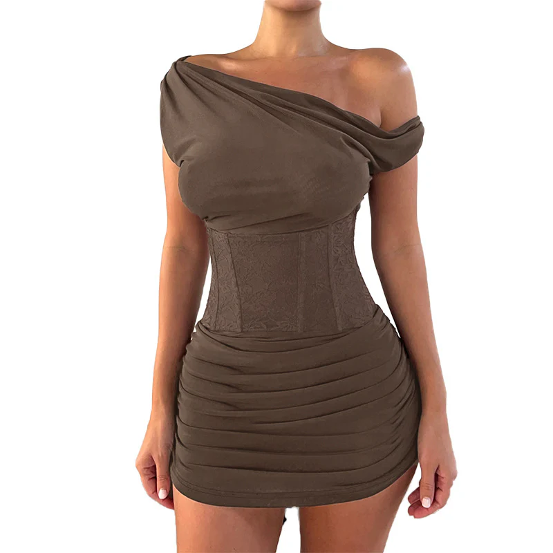 Damen Wickelkleid mit figurformendem Schnitt und asymmetrischen Details R&B - Image 5