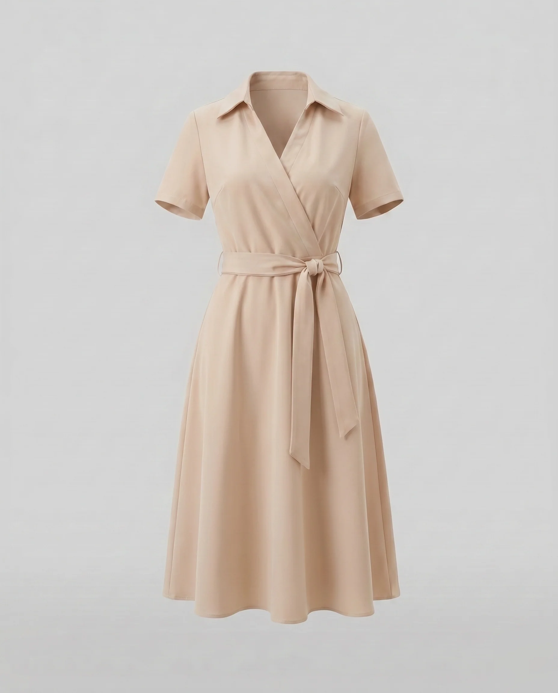 Damen Wickelkleid mit Kragen und Figurbetonter Taillierung R&B - Image 9