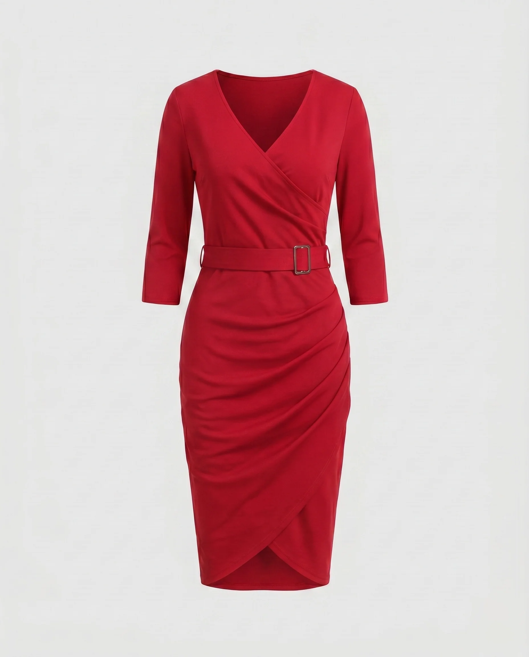 Damen Wickelkleid mit raffiniertem Drapage-Effekt und Taillengürtel R&B - Image 7