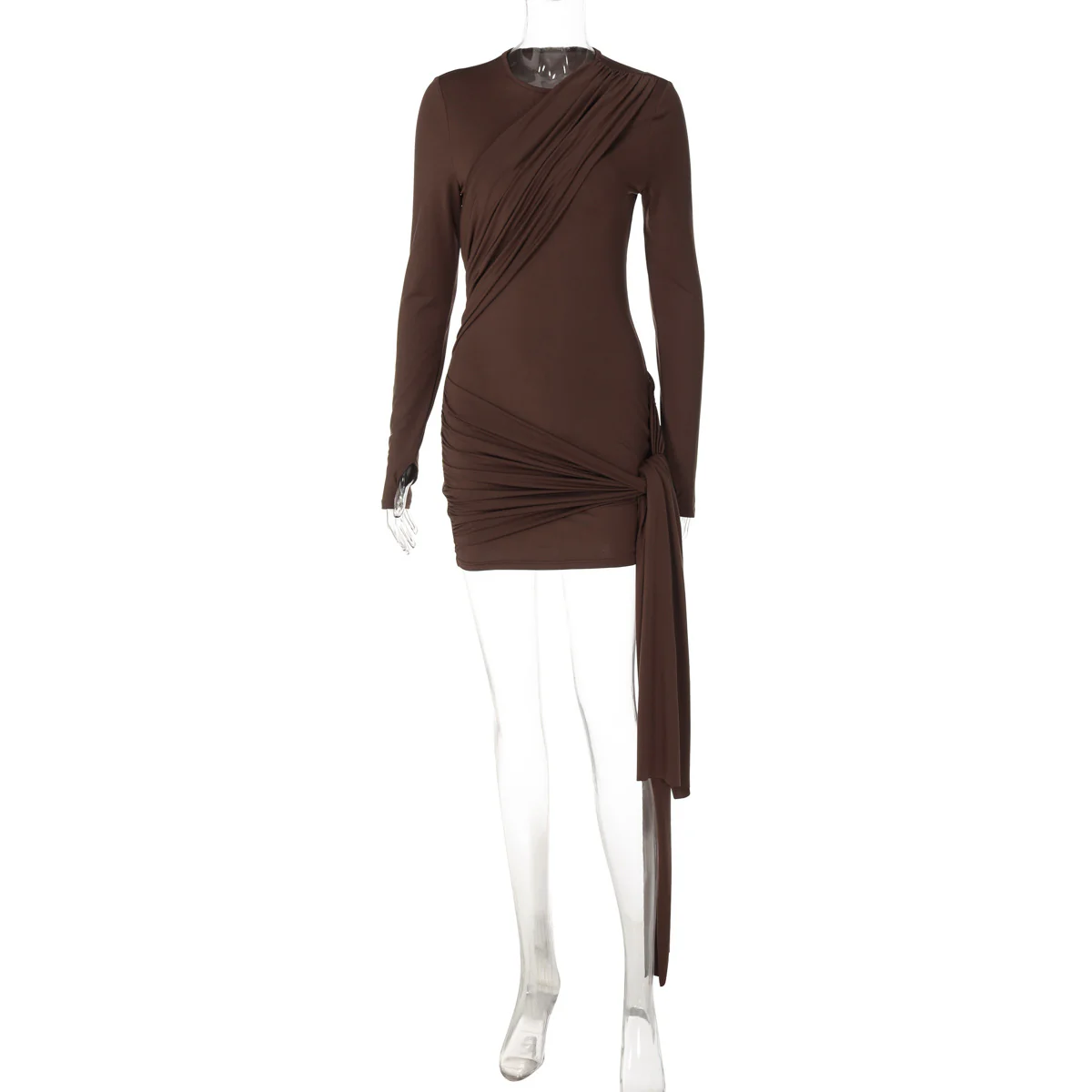 Damen Wickelkleid mit raffinierter Drapierung und langen Ärmeln R&B - Image 6