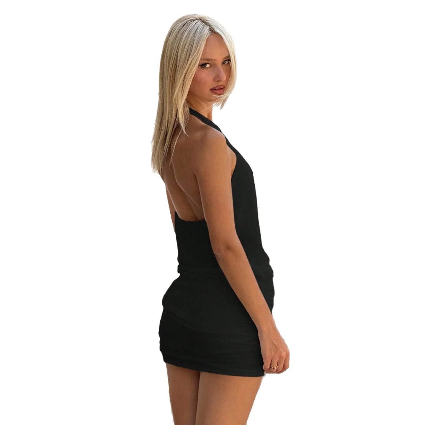 Damen Wickelkleid mit tiefem V-Ausschnitt und raffinierten Rüschen R&B - Image 5