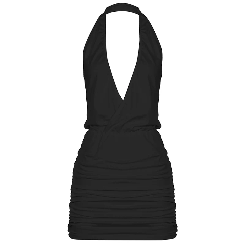 Damen Wickelkleid mit tiefem V-Ausschnitt und Raffung Heidi-Mode - Image 7