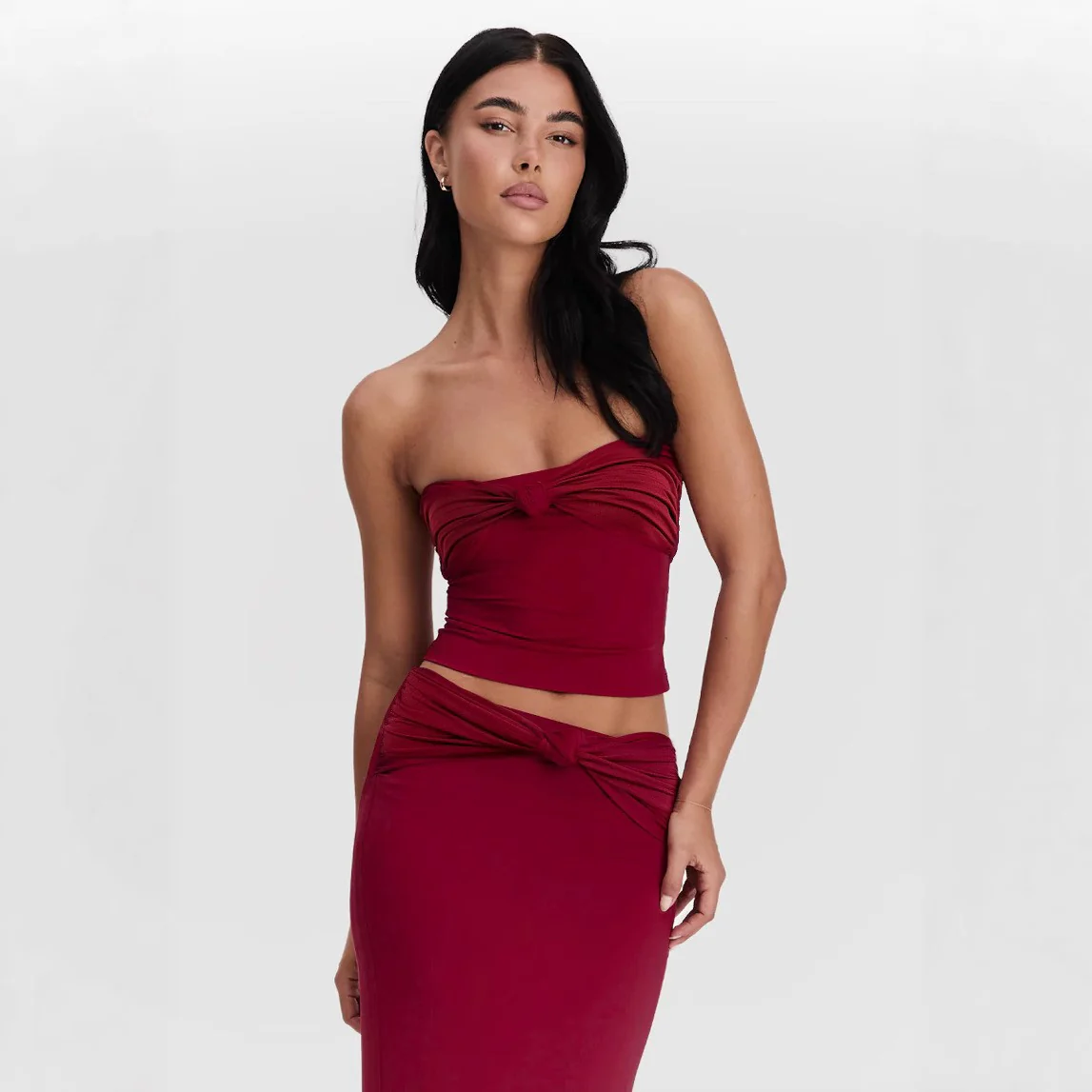 Damen Wickeloberteil mit Knotendetails und figurbetontem Design R&B - Image 6