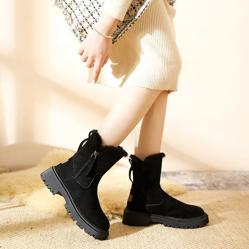 Damen-Winter-Fleece-Stiefel, stilvoll & rutschfest R&B R&B - Image 5