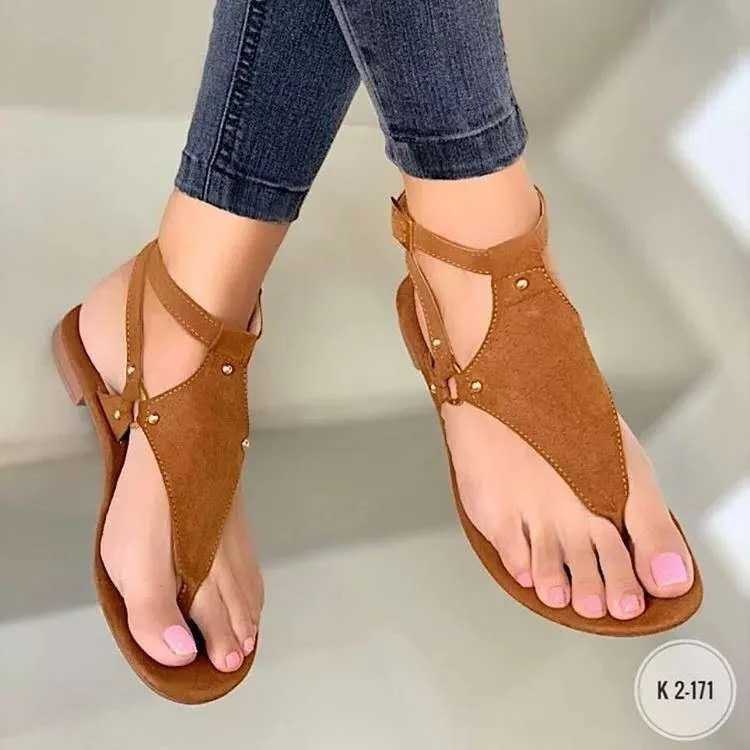 Damen Zehensandalen mit eleganter Schnallenverzierung und komfortablem Fußbett Heidi-Mode - Image 7