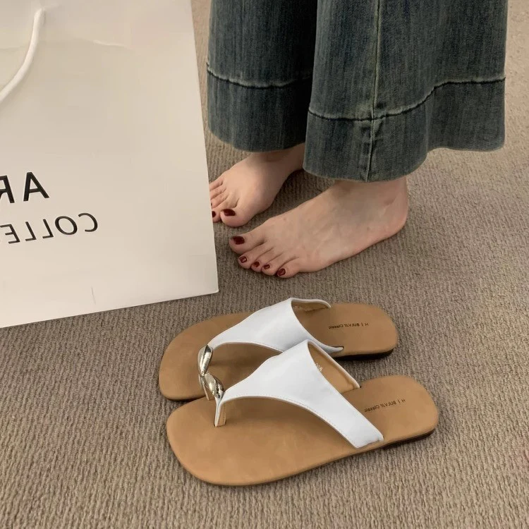Damen Zehentrenner-Sandalen mit modischen Riemen und komfortablem Fußbett R&B - Image 4