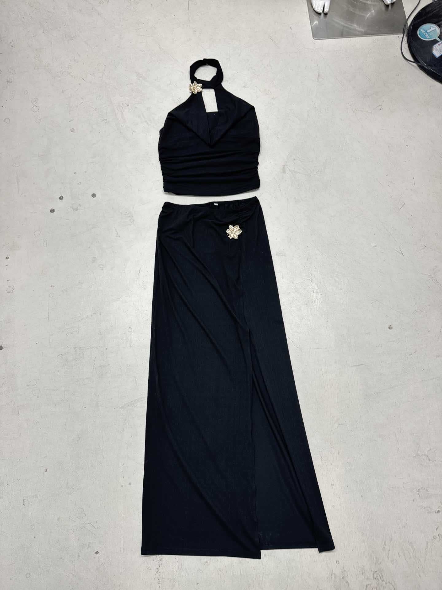 Damen Zweiteiler-Set mit elegantem Crop-Top und raffinierter Maxi-Rock R&B - Image 6