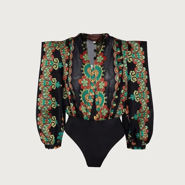 Damen Zweiteiliges Outfit mit kurzem Oberteil und floralem Maxirock R&B - Image 5