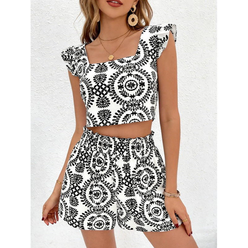 Damen Zweiteiliges Set mit cropped Top und kurzen Rock R&B - Image 2