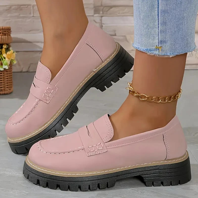 Damen Modische Slip-On Loafer mit komfortablem Plateau und rutschfester Sohle R&B - Image 13
