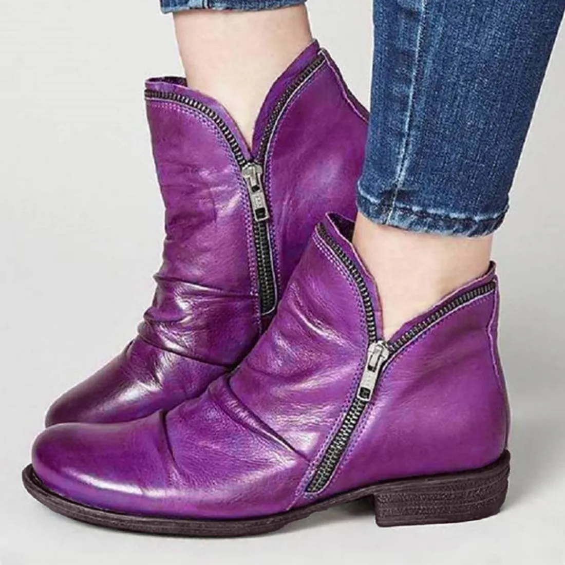 Damenstiefel mit doppeltem Reißverschluss R&B R&B - Image 9