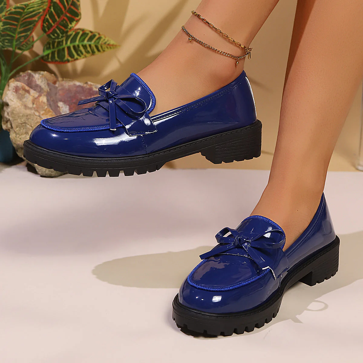 Elegante Orthopädische Loafer Mit Blockabsatz R&B R&B - Image 13