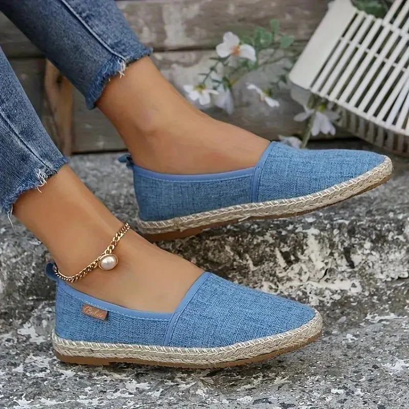 Benedita | Espadrilles, flache, leichte Schuhe aus Segeltuch R&B - Image 4