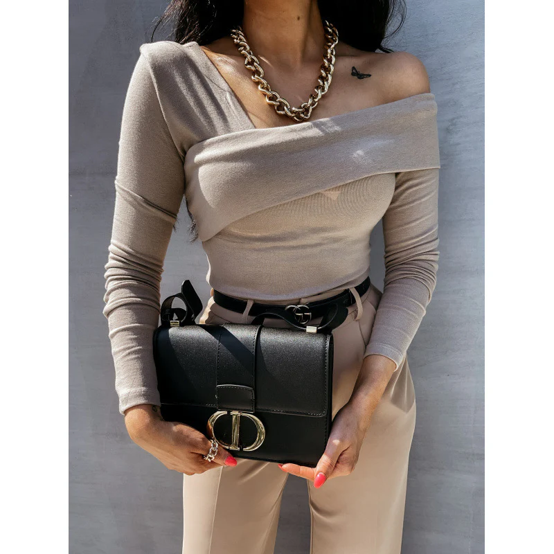 Damen asymmetrisches One-Shoulder-Top R&B - Image 6