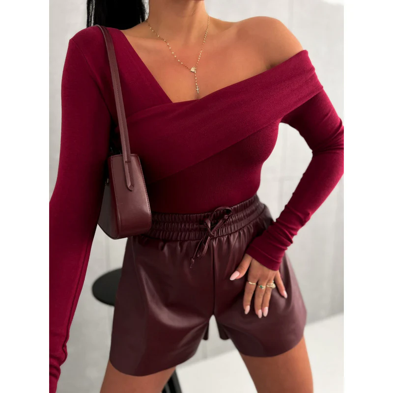 Damen asymmetrisches One-Shoulder-Top R&B - Image 7