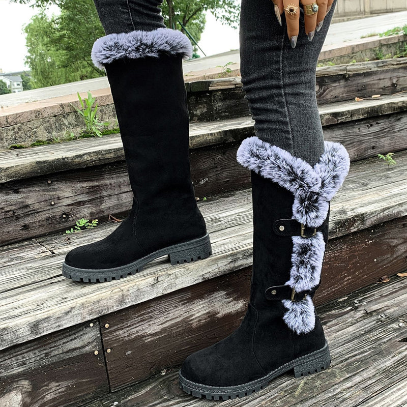 Gefütterte Mid-Calf Schneestiefel mit Kunstfell R&B R&B - Image 8