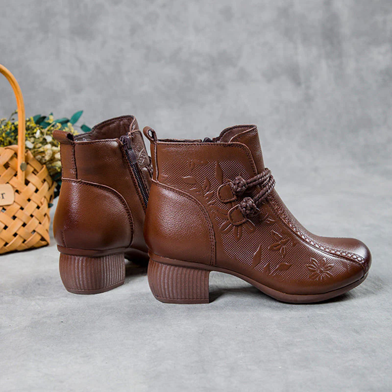 Handgemachte Lederstiefeletten mit warmem Innenfutter R&B R&B - Image 10