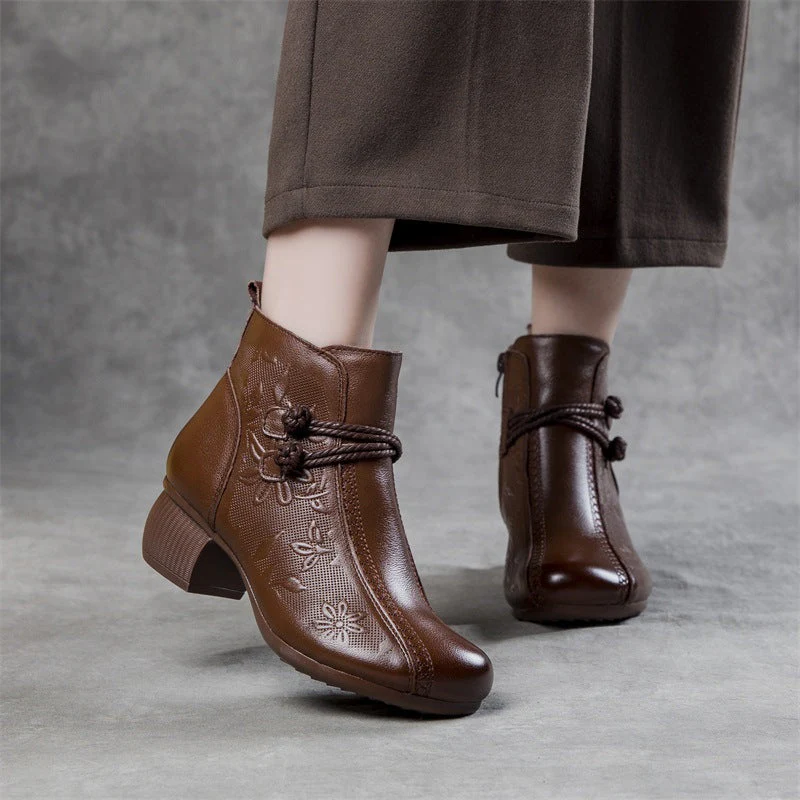 Handgemachte Lederstiefeletten mit warmem Innenfutter R&B R&B - Image 12