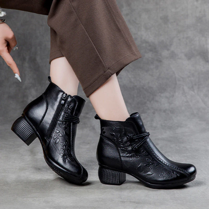 Handgemachte Lederstiefeletten mit warmem Innenfutter R&B R&B - Image 9