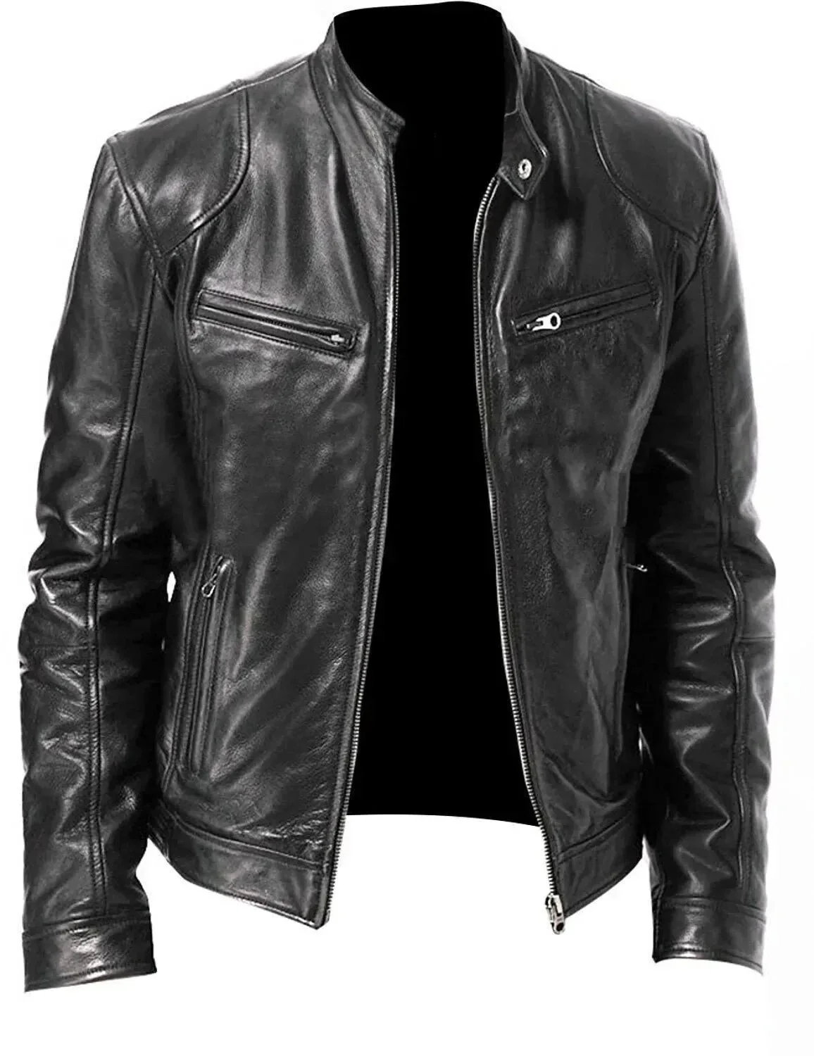 R&B | Robuste Leder-Motorradjacke Bikerjacke für Herren Erwan - Image 3