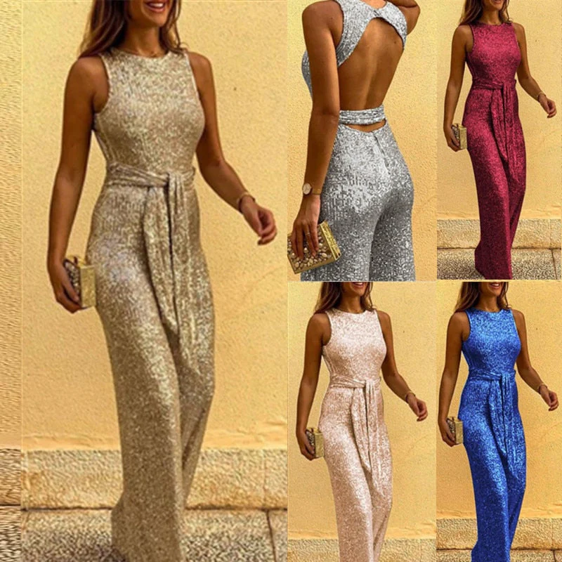 R&B | Damen Glitzer Jumpsuit