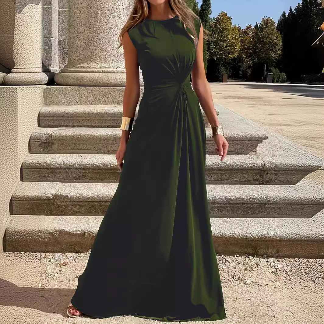 R&B | Elegantes Langkleid mit Langen Ärmeln, Revers und Unifarbenem V-Ausschnitt für Damen - Image 4