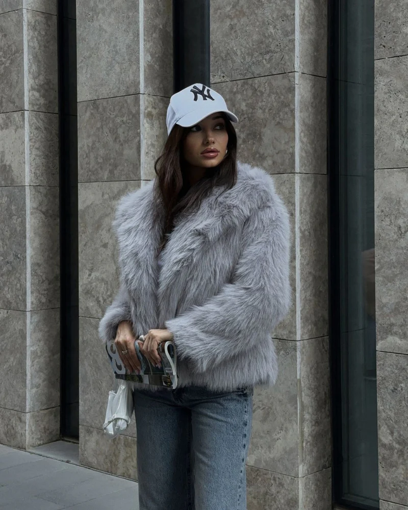 R&B | Flauschige Fell Jacke Damen - Image 5