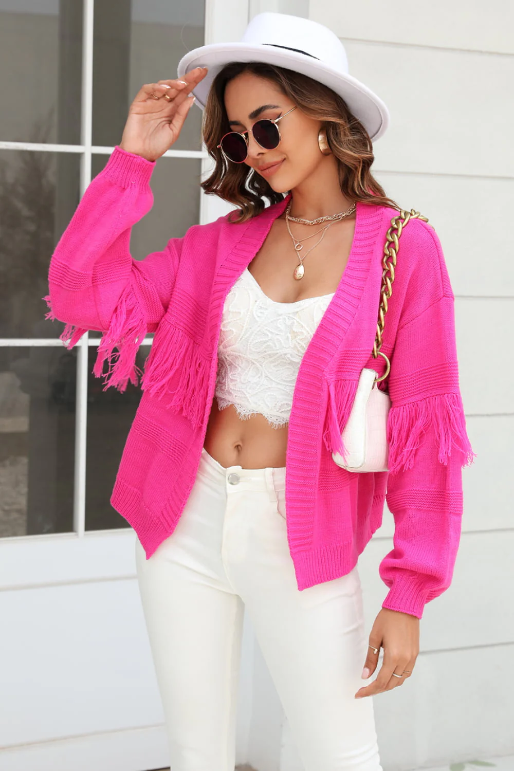 R&B | Fransenbesatz Offene Vorder-Cardigan - Image 16