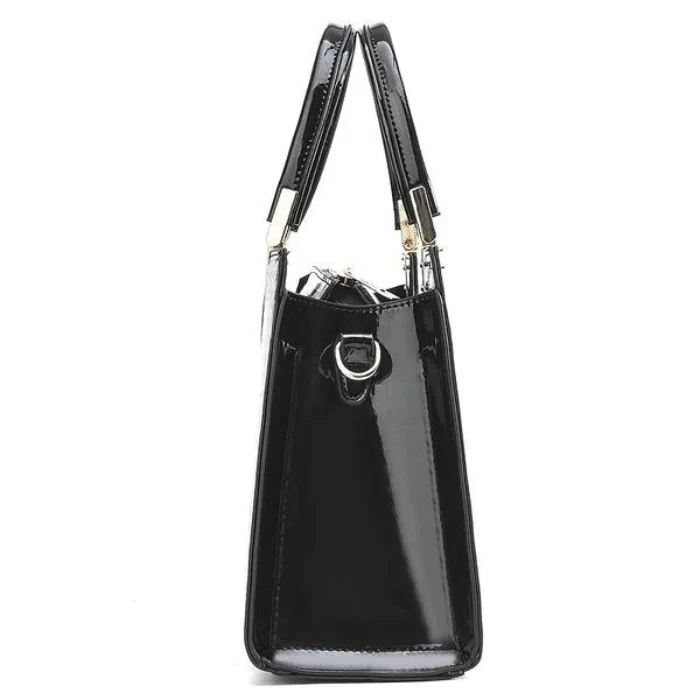 R&B | Glänzende Tote Bag mit Krokodilmuster und Langem Riemen - Image 3