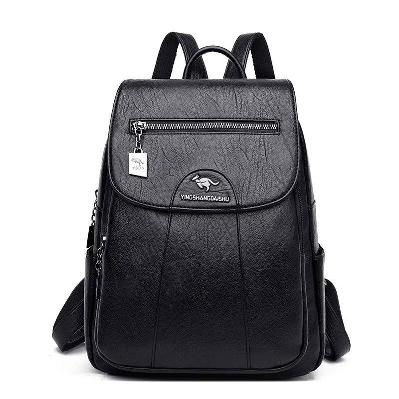 R&B | Großer Leder Rucksack mit Diebstahlschutz für Damen - Image 3