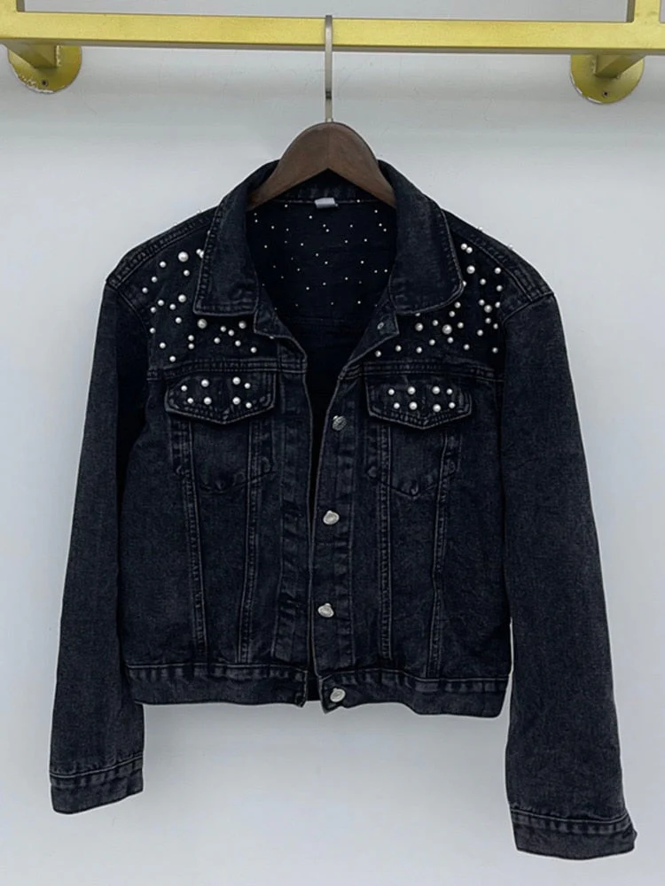 R&B | Jeansjacke - Denim-Liebling mit Stilvoller Perlenverzierung - Image 5